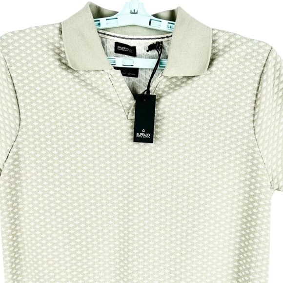 NEW/Stain Buffalo David Bitton Men's Short Sleeve Williams Green Knit Polo Small - Picture 3 of 11